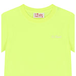 Saint Barth T-Shirt Girocollo Tinta Unita con Logo per Bambino DOVERLJR GIALLO FLUO SAINT BARTH 