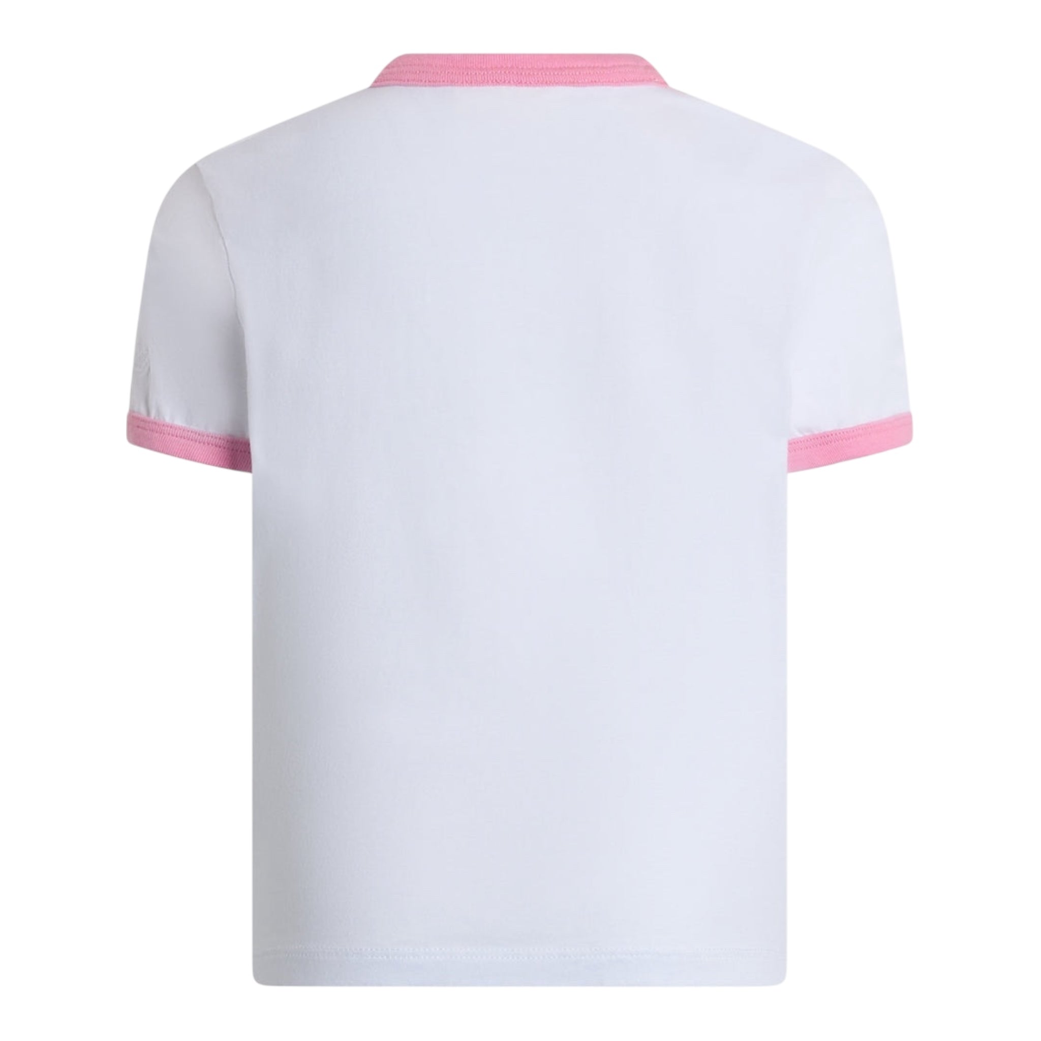 Saint Barth T-Shirt Girocollo Tinta Unita con Stampa per Bambina ELLY0030 BIANCO SAINT BARTH 