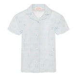 Saint Barth Camicia Mezza Manica Tinta Unita In Pizzo Sangallo per Bambina EVL000103016 BIANCO SAINT BARTH 