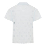 Saint Barth Camicia Mezza Manica Tinta Unita In Pizzo Sangallo per Bambina EVL000103016 BIANCO SAINT BARTH 