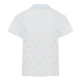 Saint Barth Camicia Mezza Manica Tinta Unita In Pizzo Sangallo per Bambina EVL000103016 BIANCO SAINT BARTH 