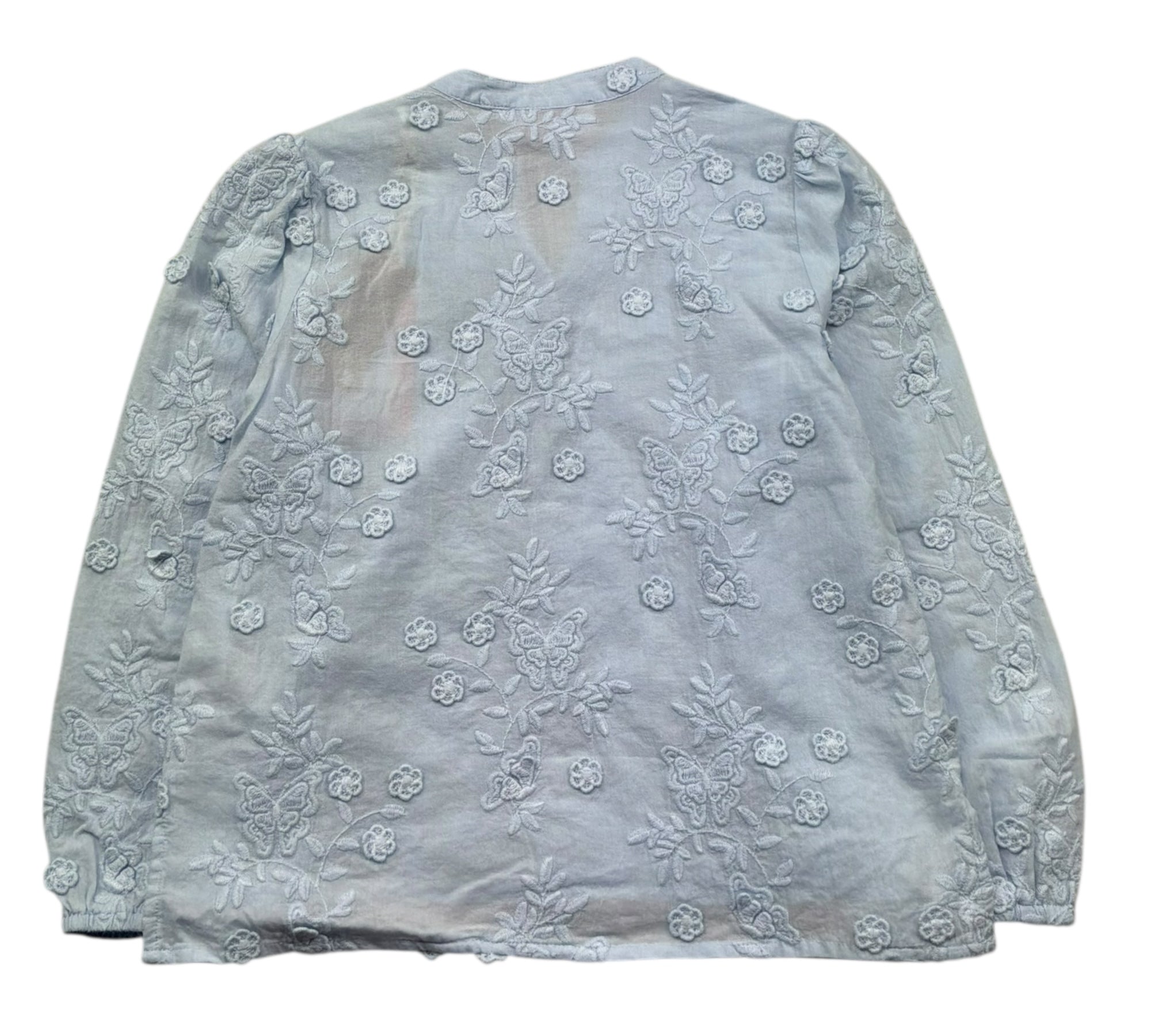 Saint Barth Camicia Manica Lunga Fantasia Zebrata per Bambina HARPERXXX AZZURRO SAINT BARTH 