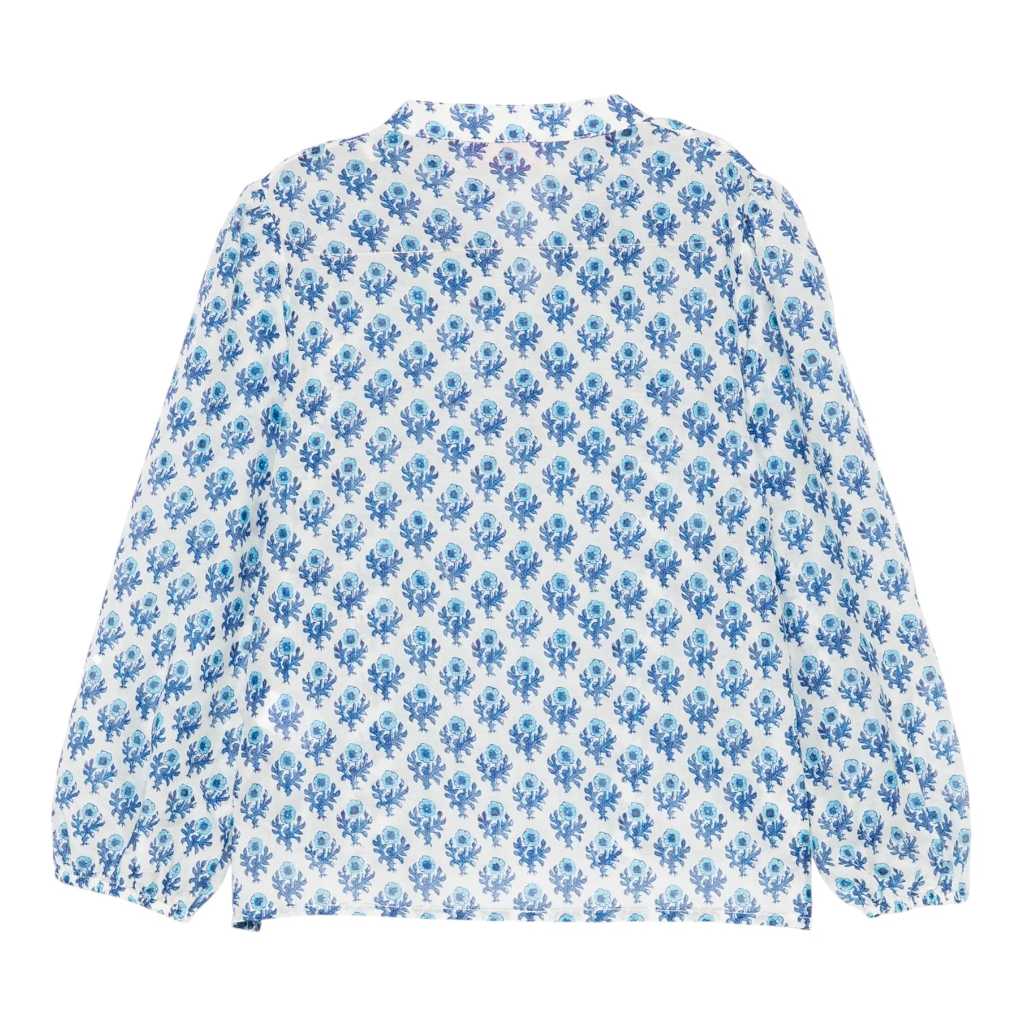 Saint Barth Camicia Manica Lunga Tinta Unita Fantasia Floreale per Bambina HRP002 BIANCO SAINT BARTH 