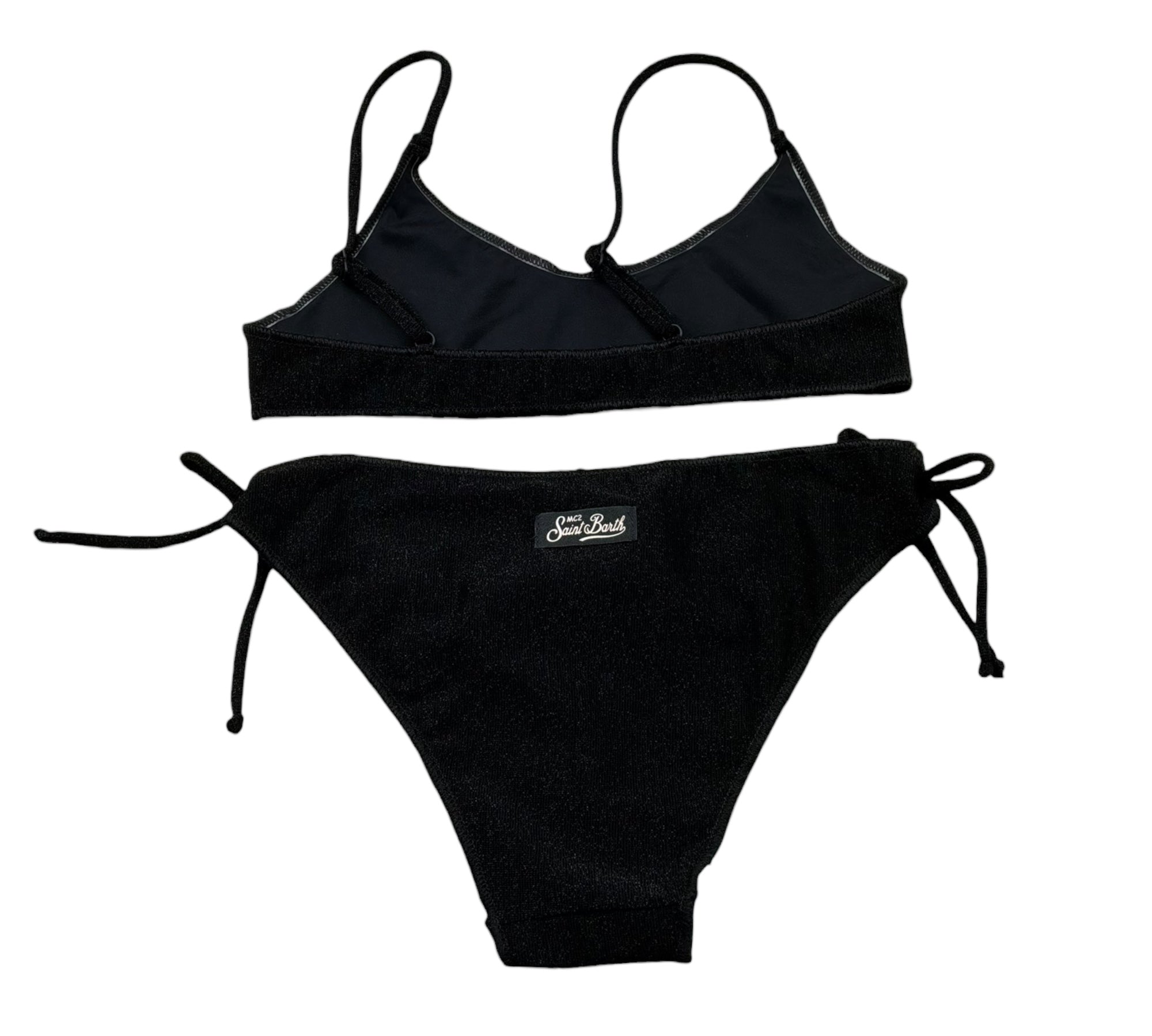 Saint Barth Costume 2 Pezzi Fascia-Mutandina per Bambina LUREX NERO SAINT BARTH 