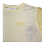 Saint Barth T-Shirt Girocollo Tinta Unita con Logo per Bambina MAISA GIALLO SAINT BARTH 
