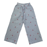 Saint Barth Pantalone Modello Palazzo Fantasia A Righe per Bambina PATRICIAJR BIANCO/BLU SAINT BARTH 