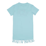 Saint Barth Abito Mezza Manica Tinta Unita con Ricami per Bambina SBWOOD AZZURRO SAINT BARTH 