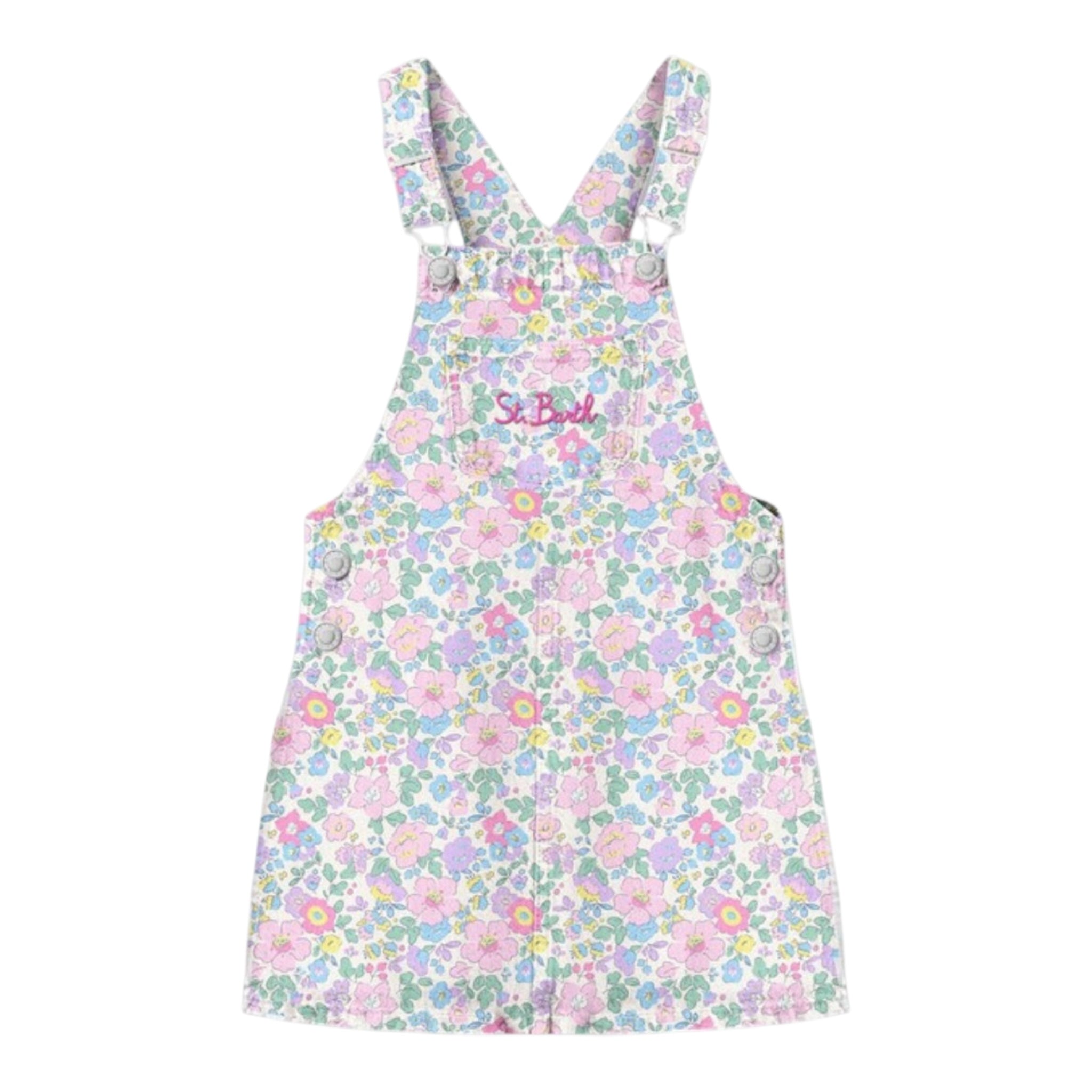 Saint Barth Salopette Fantasia Floreale per Bambina TECLAJR PANNA SAINT BARTH 