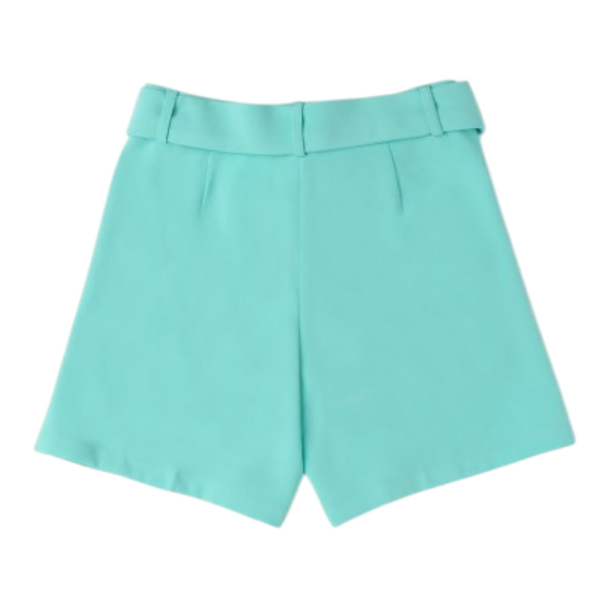 Sarabanda Short Tinta Unita con Cinturino per Bambina 0645800 VERDE ACQUA SARABANDA 