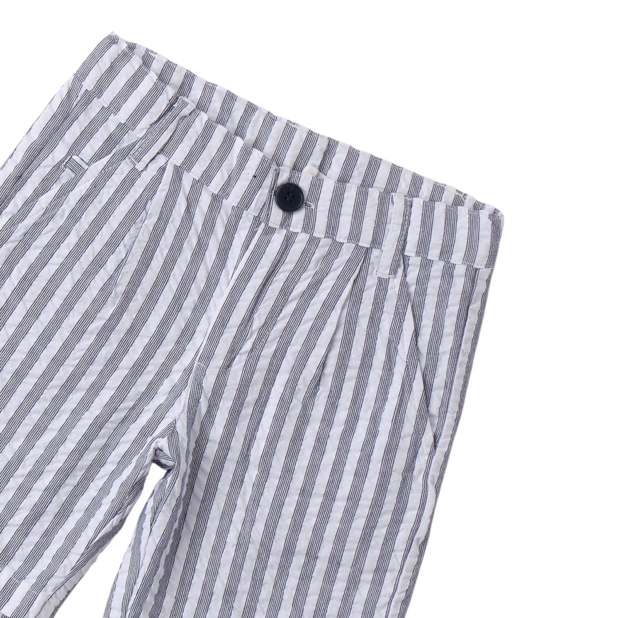 Sarabanda Bermuda Bicolore con Fantasia A Righe per Bambino 0B152 BIANCO/GRIGIO SARABANDA 