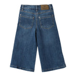 Sarabanda Jeans tinta unita Modello A Palazzo Blu per Bambina 0B217 BLU SARABANDA 