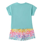 Sarabanda Completo 2 Pezzi Short-T-Shirt Verde Acqua per Neonata 0B237 VERDE ACQUA SARABANDA 