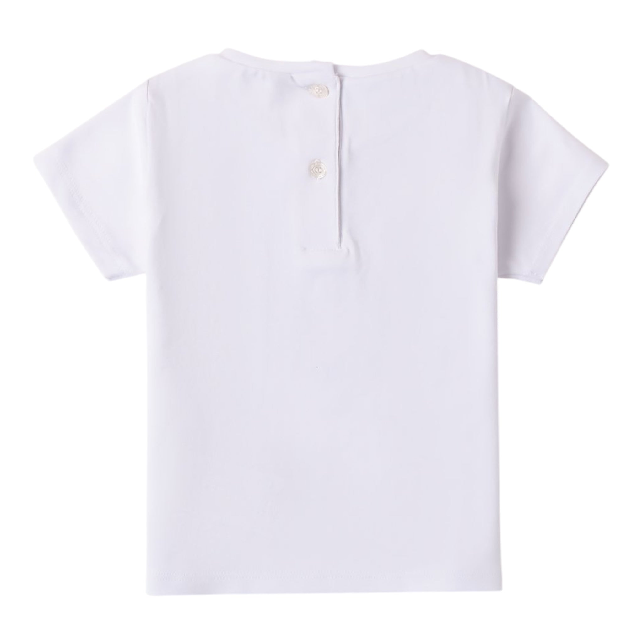 Sarabanda T-Shirt Girocollo Tinta Unita con Stampa per Bambina 0B312 BIANCO SARABANDA 