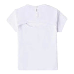 Sarabanda T-Shirt Girocollo Tinta Unita con Brillantini per Bambina 0B313X BIANCO SARABANDA 