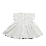 Sarabanda Camicia Tinta Unita con Balze per Bambina 0B358 BIANCO SARABANDA 