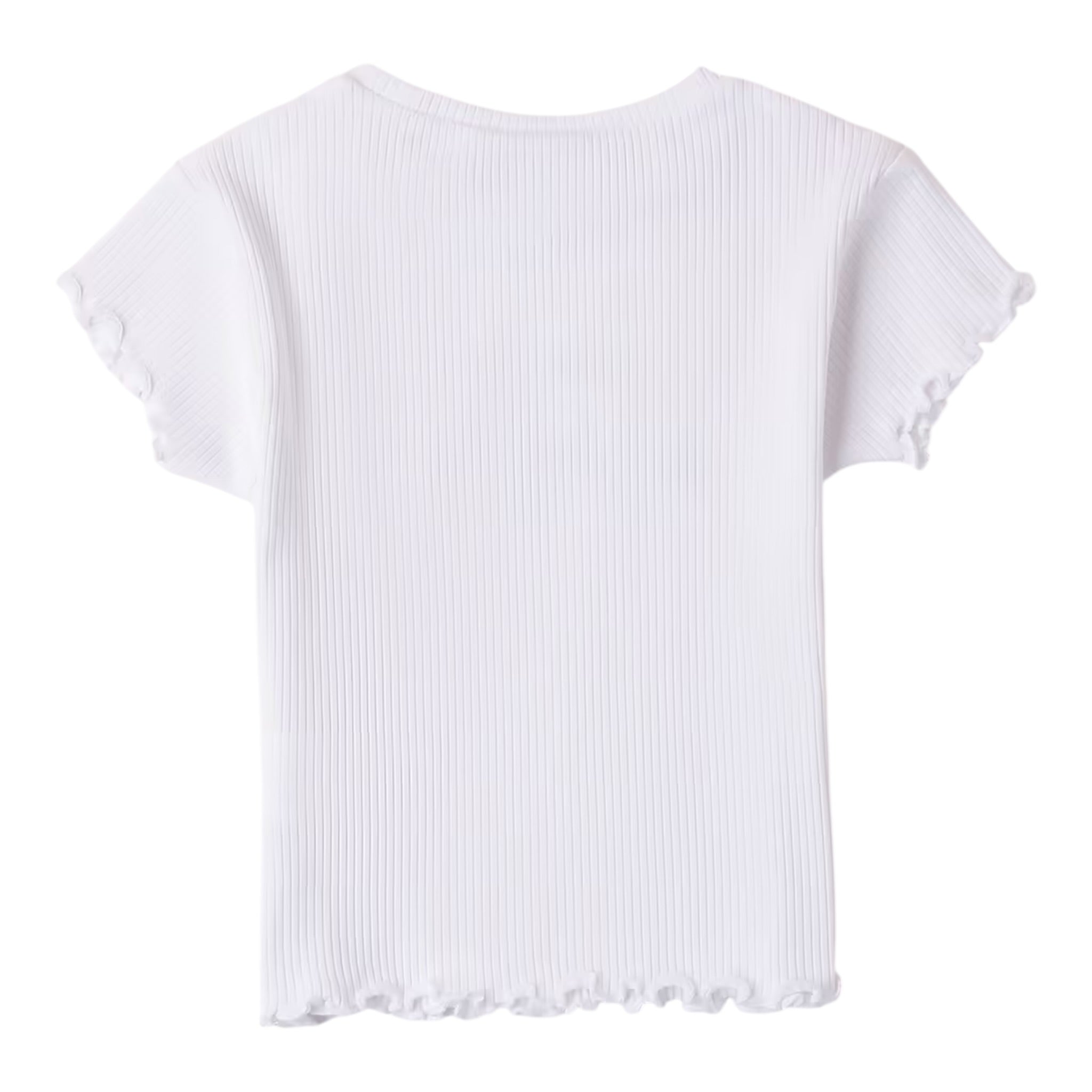 Sarabanda T-Shirt Girocollo tinta unita con Stampa Bianco per Bambina 0B445 BIANCO SARABANDA 