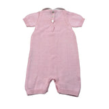 Scaldacuore Pagliaccetto Tinta Unita con Ricami per Neonata PS02CPE24 ROSA SCALDACUORE 