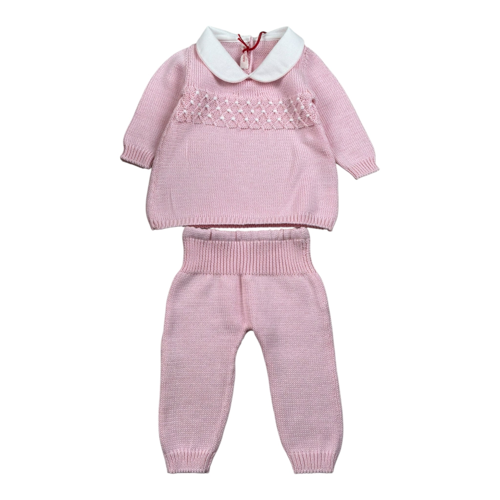 Scaldacuore Completo 2 Pezzi Maglia-Pantalone Tinta Unita per Neonata PS06PANTPE24 ROSA SCALDACUORE 