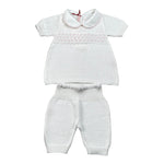 Scaldacuore Completo 2 Pezzi T-Shirt-Short In Maglia per Neonata PS07PCORPE24 BIANCO SCALDACUORE 