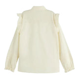 Scotch & Shrunk Camicia Tinta Unita con Ricami per Bambina 179329 AVORIO SCOTCH & SHRUNK 