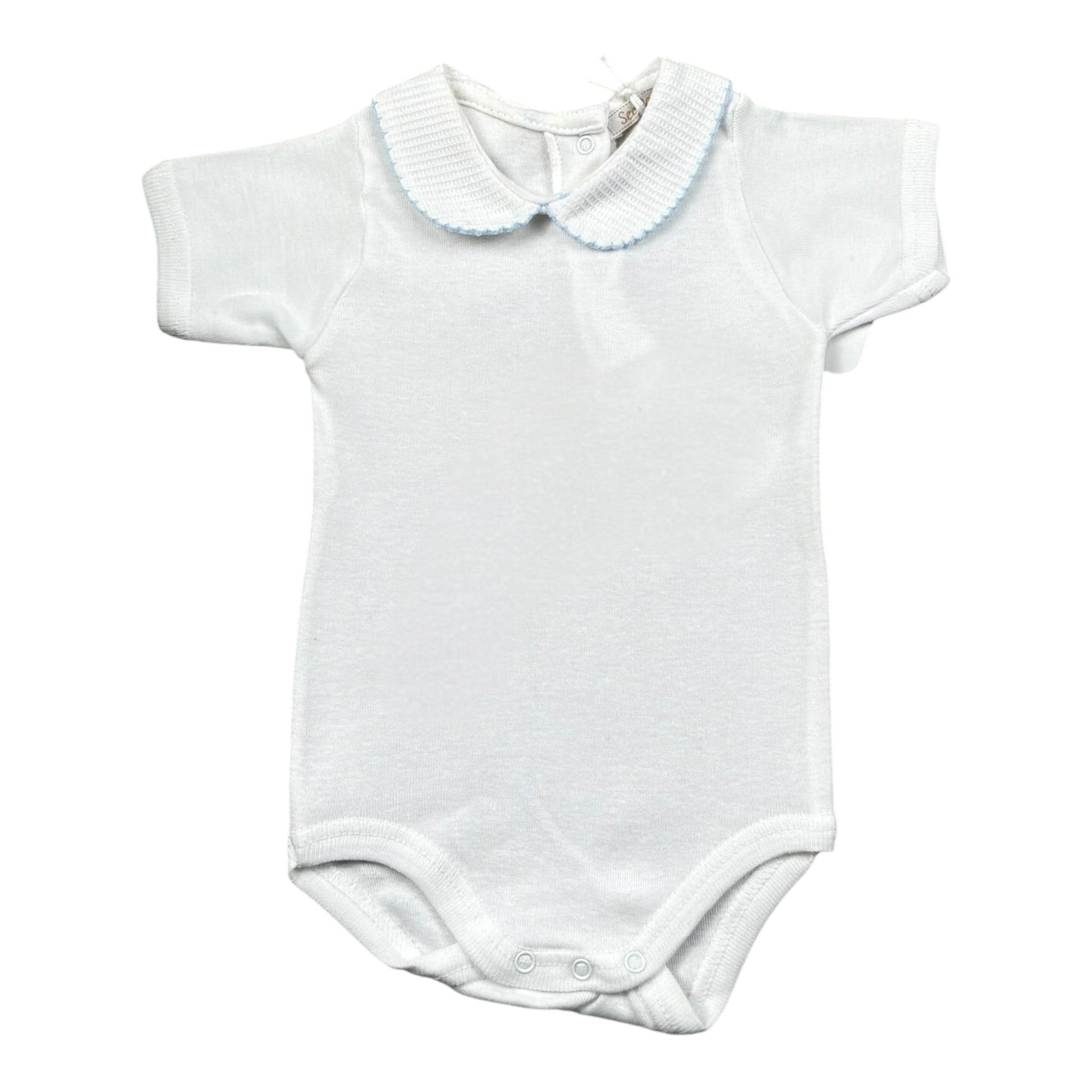 Seerose Body Tinta Unita con Colletto per Neonato 515 BIANCO SEEROSE 