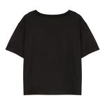 Simonetta T-Shirt Girocollo Tinta Unita con Taschino per Bambina SW8A31 NERO SIMONETTA 