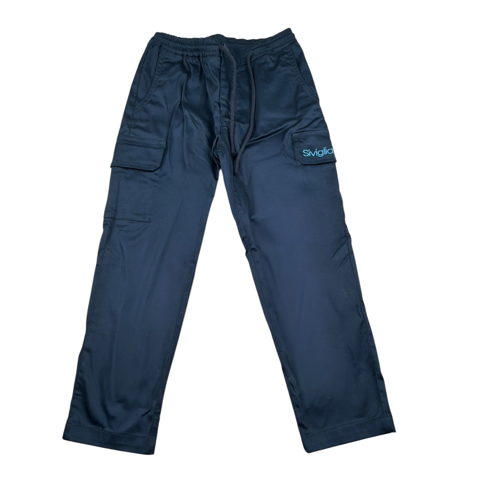 Siviglia Pantalone Tinta Unita con Elastico In Vita per Bambino SVJPT17239 BLU SIVIGLIA 
