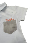 Siviglia Polo Mezza Manica Tinta Unita con Taschino per Neonato SVNTS17280 BIANCO SIVIGLIA 