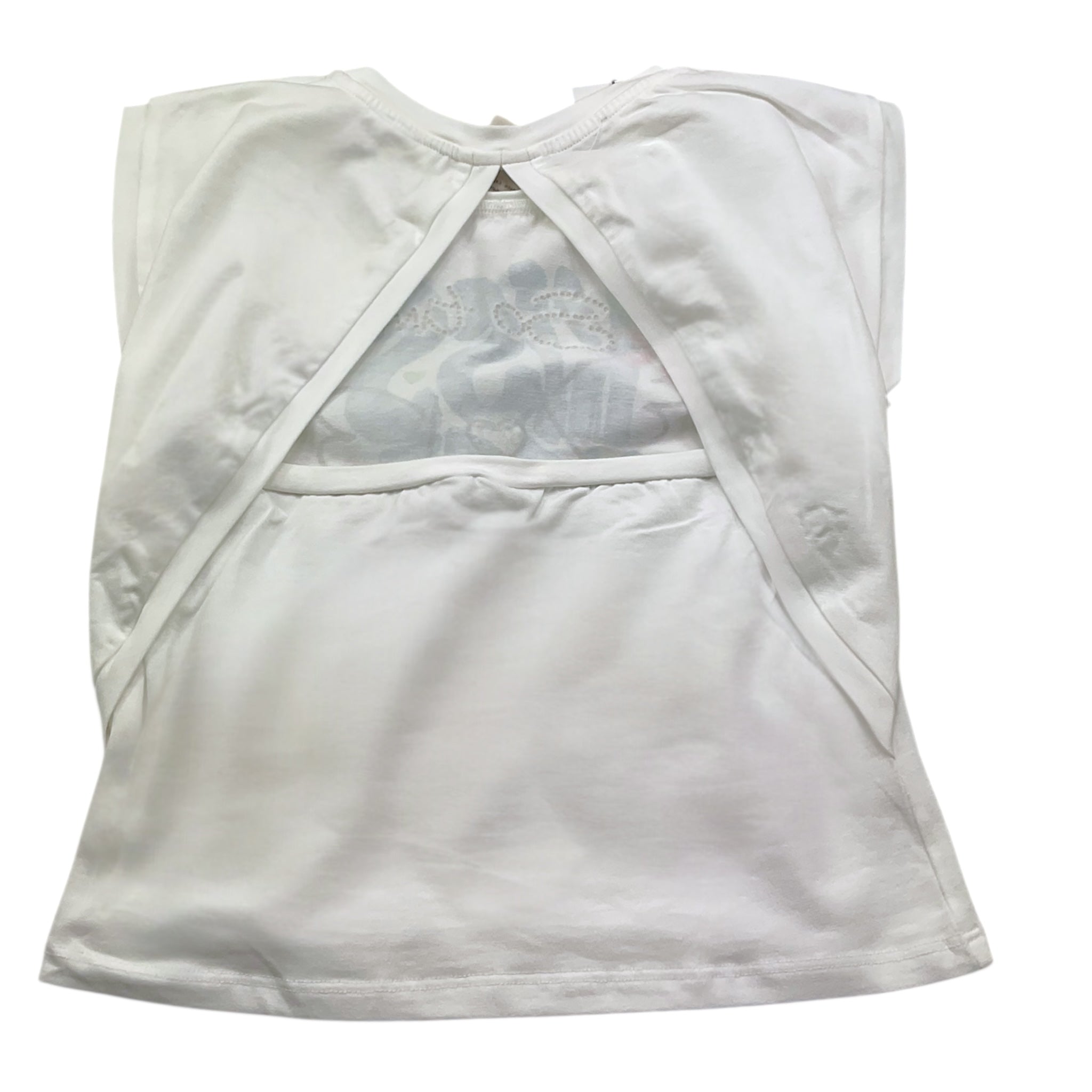 So Twee By Miss Grant T-Shirt Girocollo Tinta Unita con Brillantini per Bambina ST0069 BIANCO SO TWEE BY MISS GRANT 