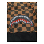 Sprayground Felpa con Cappuccio Fantasia Quadri per Bambino SPY1151BRW MARRONE SPRAYGROUND 