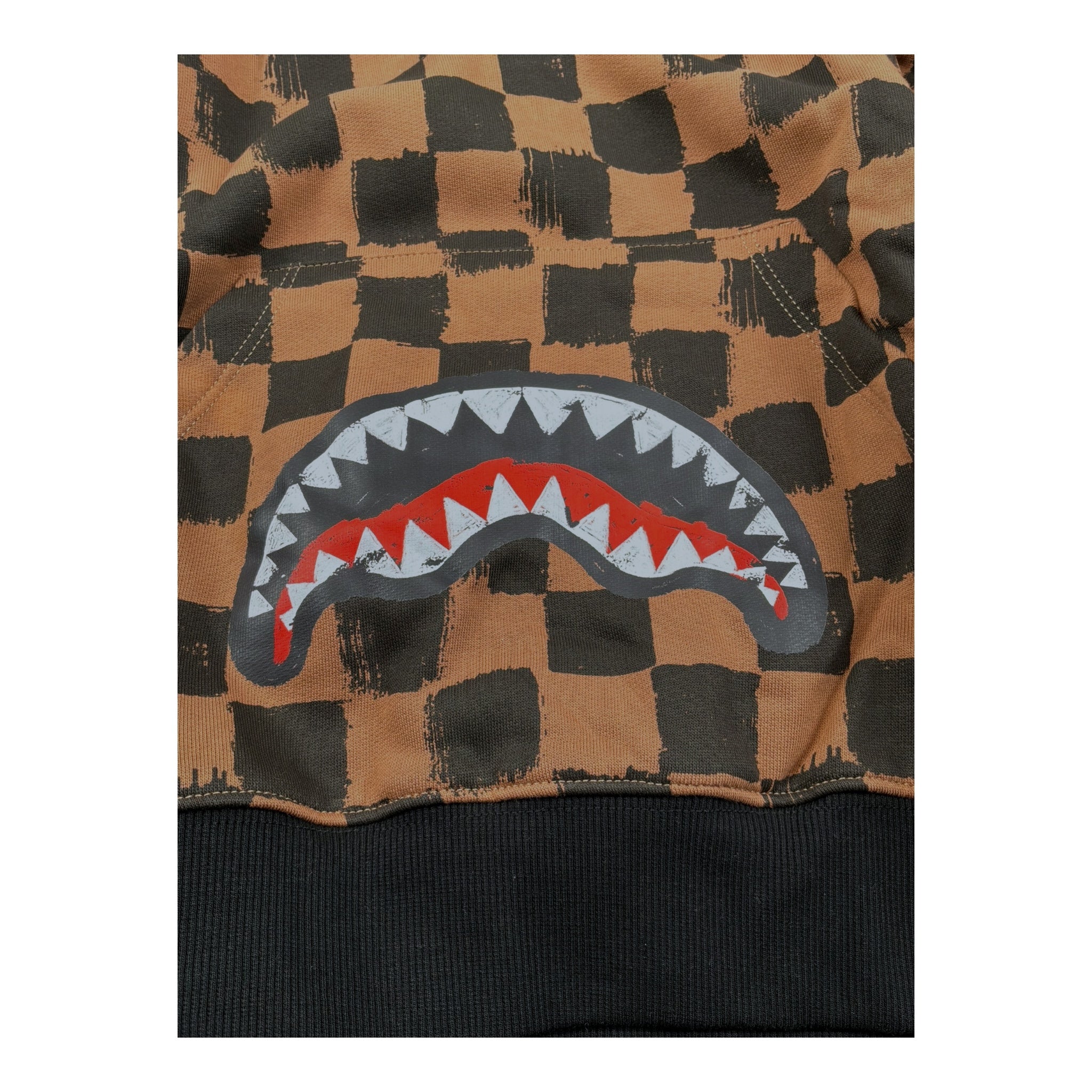 Sprayground Felpa con Cappuccio Fantasia Quadri per Bambino SPY1151BRW MARRONE SPRAYGROUND 