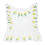 Stella Mccartney Camicia Giromanica Tinta Unita con Stampa per Neonata TU5A31N BIANCO STELLA McCARTNEY 