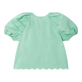 Stella Mccartney Camicia Tinta Unita con Ricami per Bambina TU5A63 VERDE STELLA McCARTNEY 