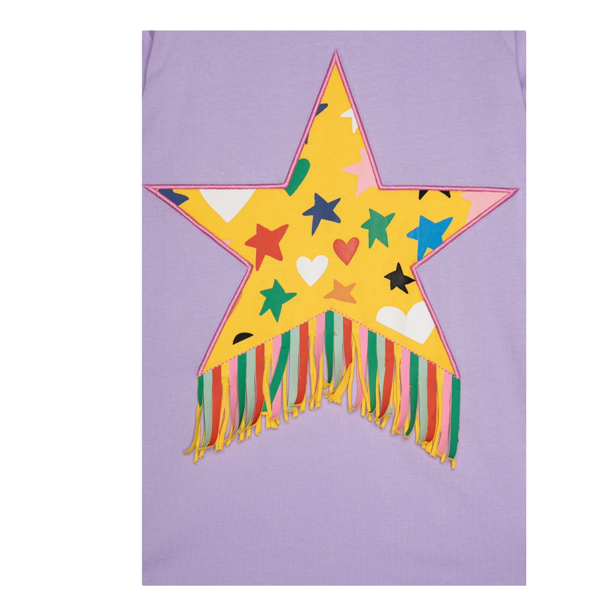 Stella Mccartney Abito Girocollo Tinta Unita con Stella per Bambina TW1C21 LILLA STELLA McCARTNEY 