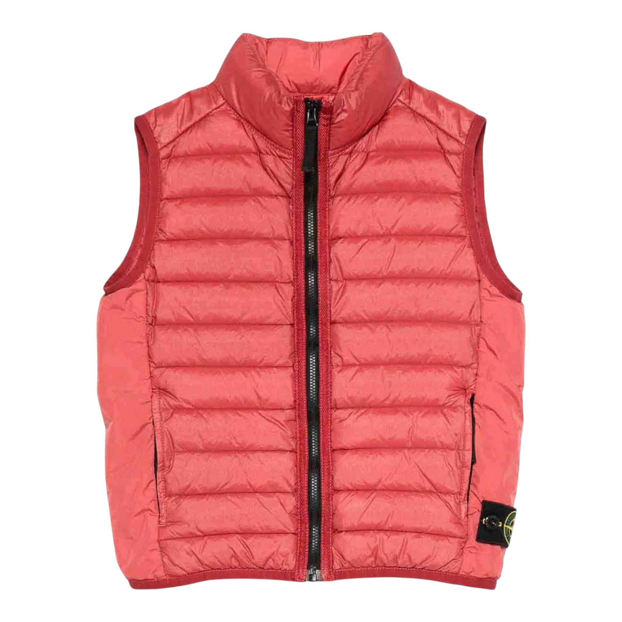Stone Island Giubbino Tinta Unita Smanicato con Zip per Bambino K1S16G100002 ROSSO STONE ISLAND 