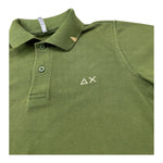 Sun68 Polo Mezza Manica Tinta Unita con Logo per Bambino CPA35301 VERDE SUN68 