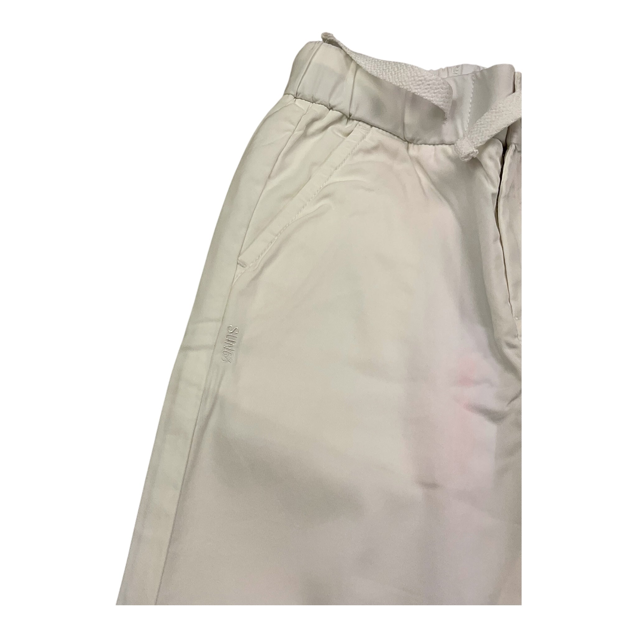 Sun68 Pantalone Tinta Unita con Elastico In Vita per Bambino P35304 BIANCO SUN68 