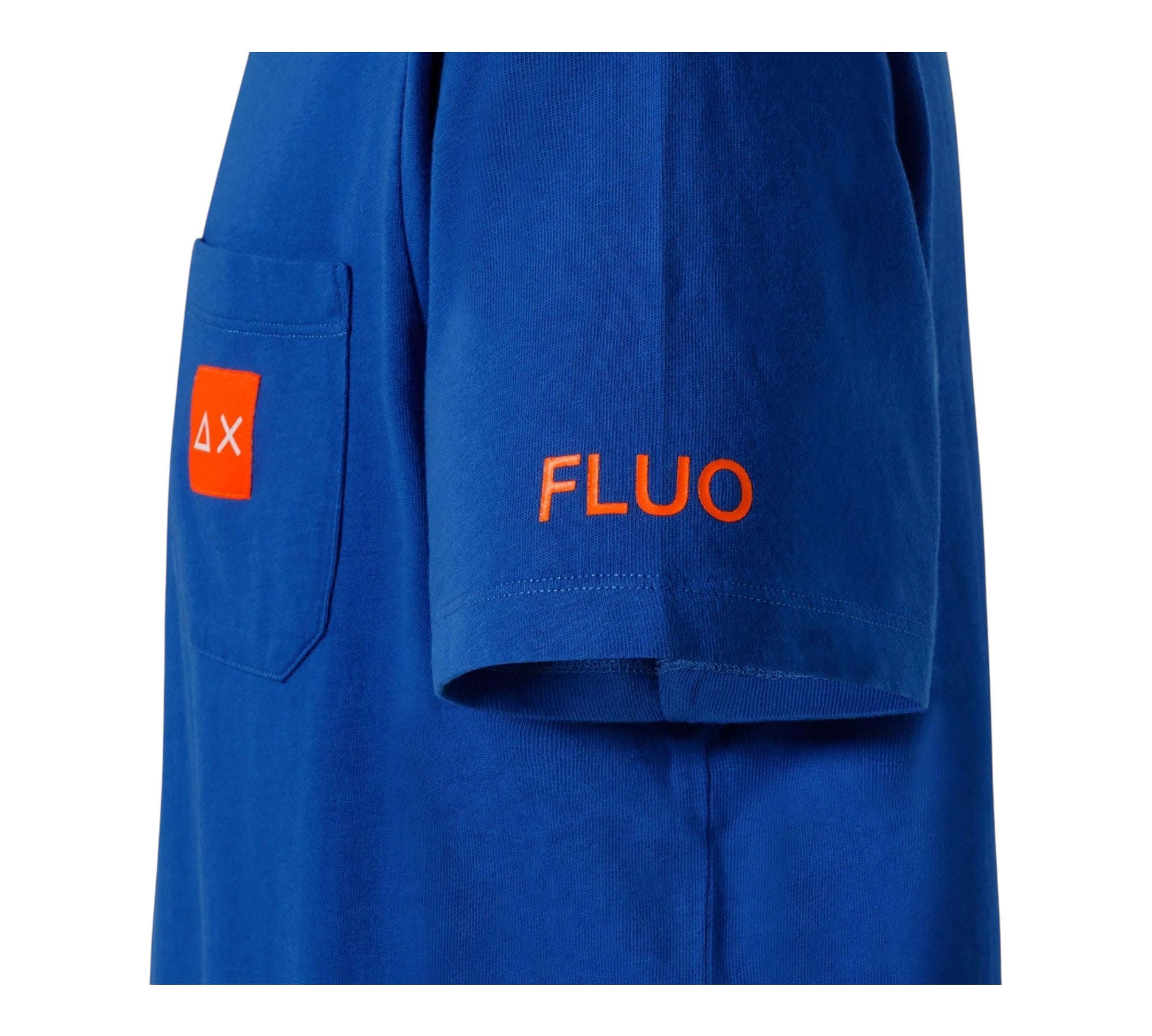Sun68 T-Shirt Girocollo Tinta Unita con Logo per Bambino T33307 BLU SUN68 