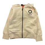 Suns  Felpa Tinta Unita con Zip E Cappuccio per Bambino MFS5104U PANNA SUNS 