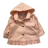 Tartine Et Chocolat Giubbino Modello Trench Tinta Unita con Cappuccio per Neonata TY44001 ROSA TARTINE ET CHOCOLAT 