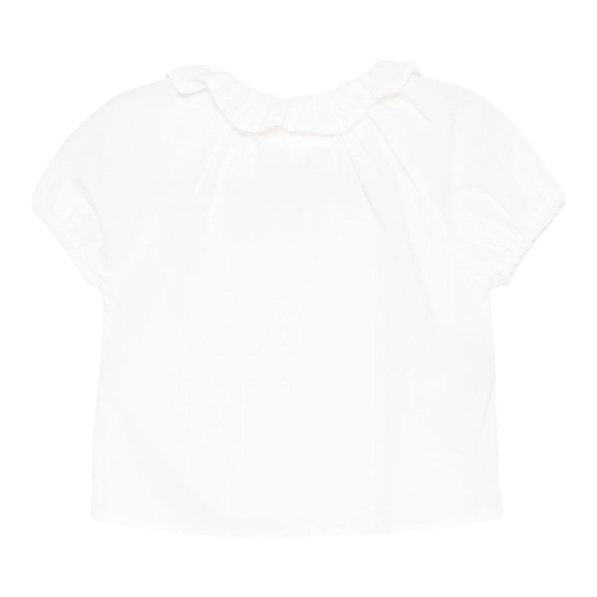Teddy E Minou Camicia Mezza Manica Tinta Unita per Neonata E25CI008C6039 BIANCO TEDDY E MINOU 
