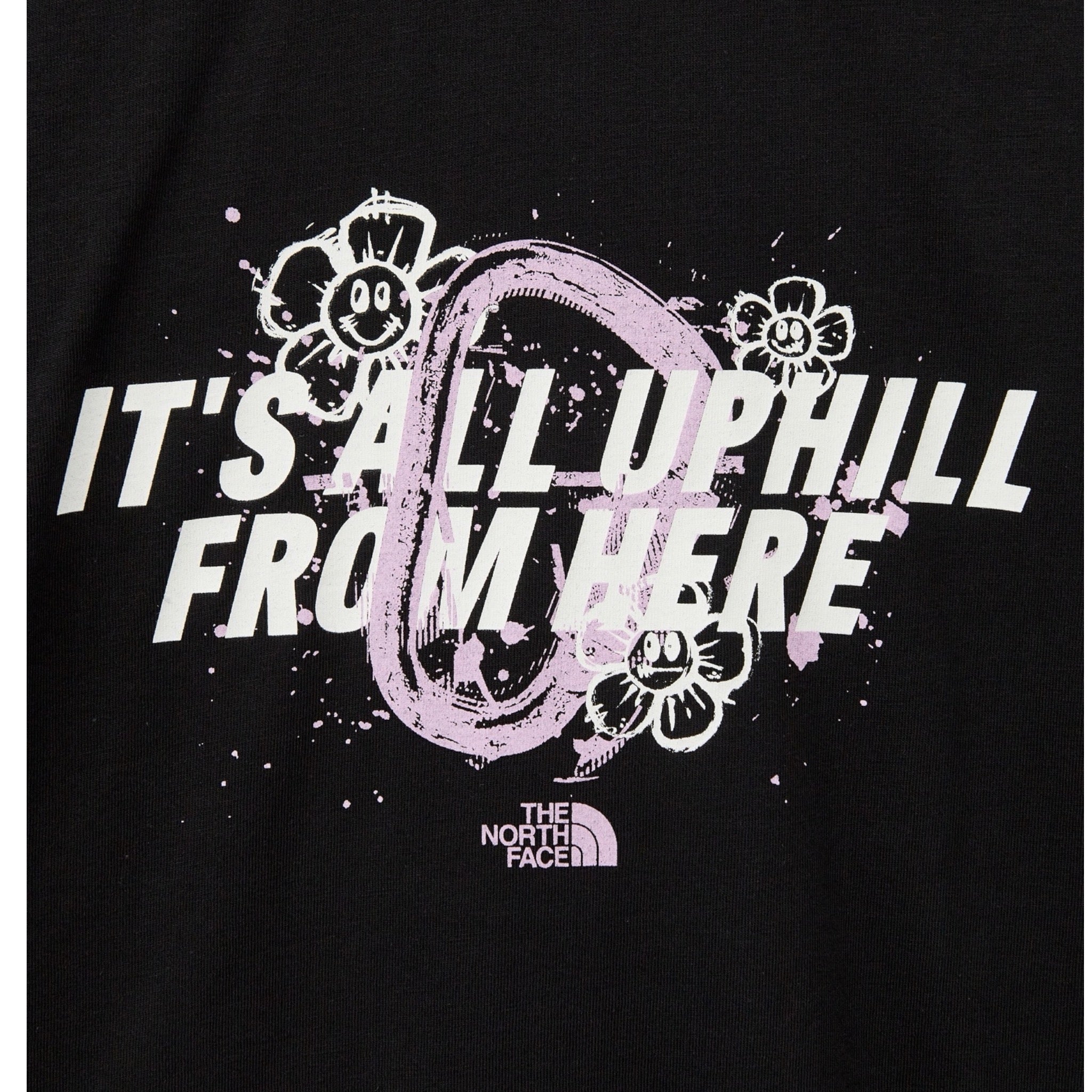 The North Face T-Shirt tinta unita Girocollo con Stampa Nero per Bambina NF0A8AXF NERO THE NORTH FACE 