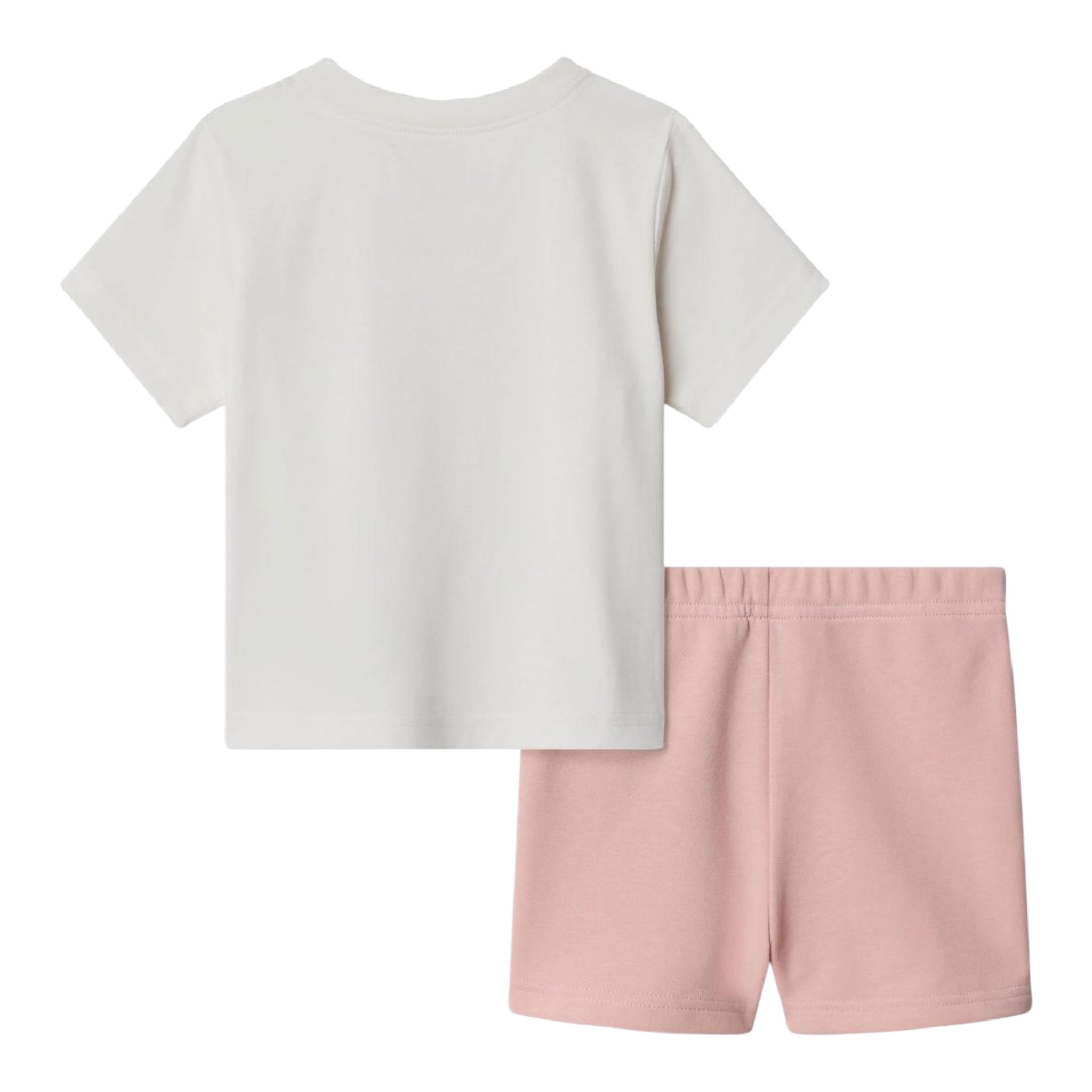 The North Face Completo 2 Pezzi Bicolore T-Shirt-Short Bianco/Rosa per Neonata NF0A8BA3BQZX BIANCO/ROSA THE NORTH FACE 