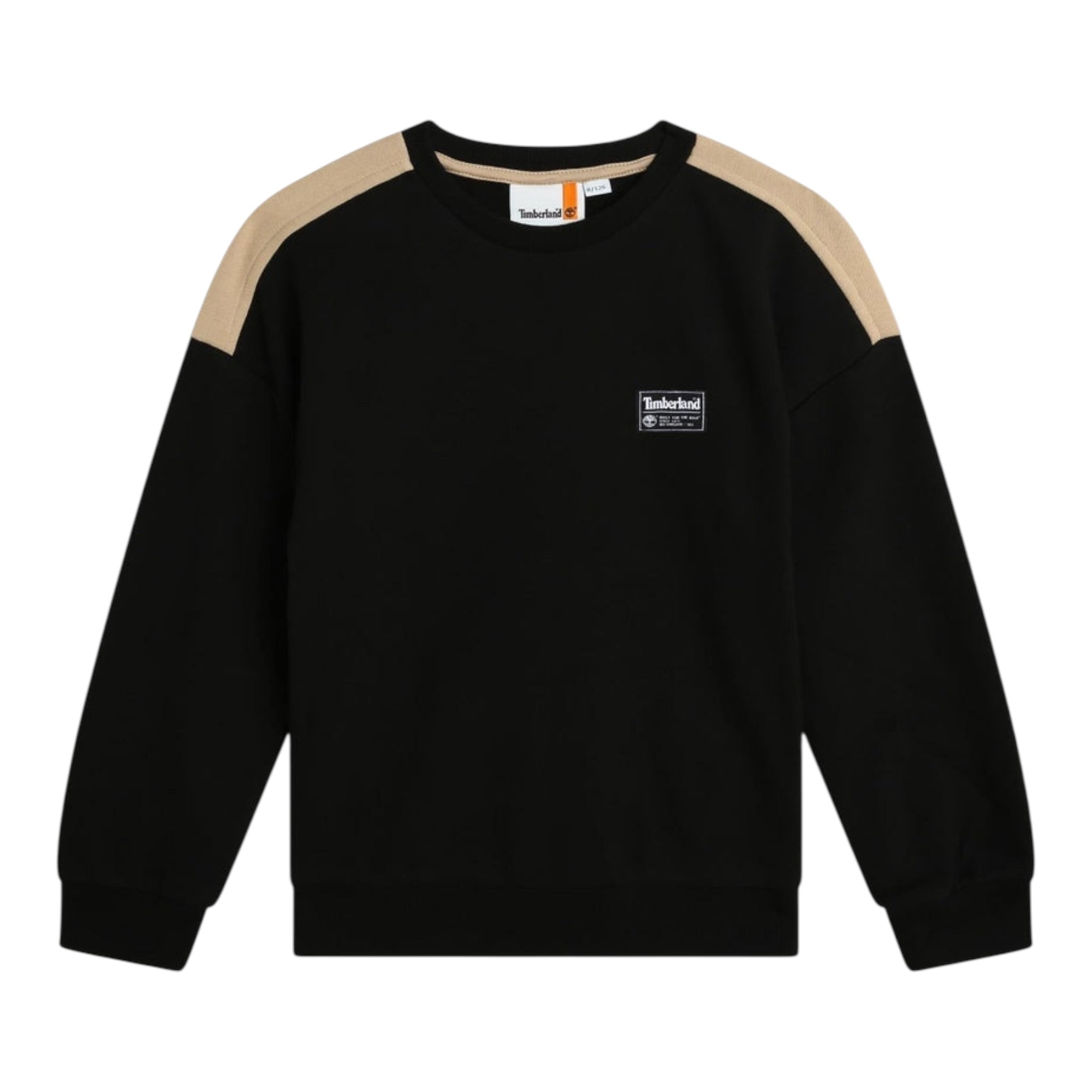 Timberland Felpa Girocollo Tinta Unita con Stampa per Bambino T60076 NERO TIMBERLAND 