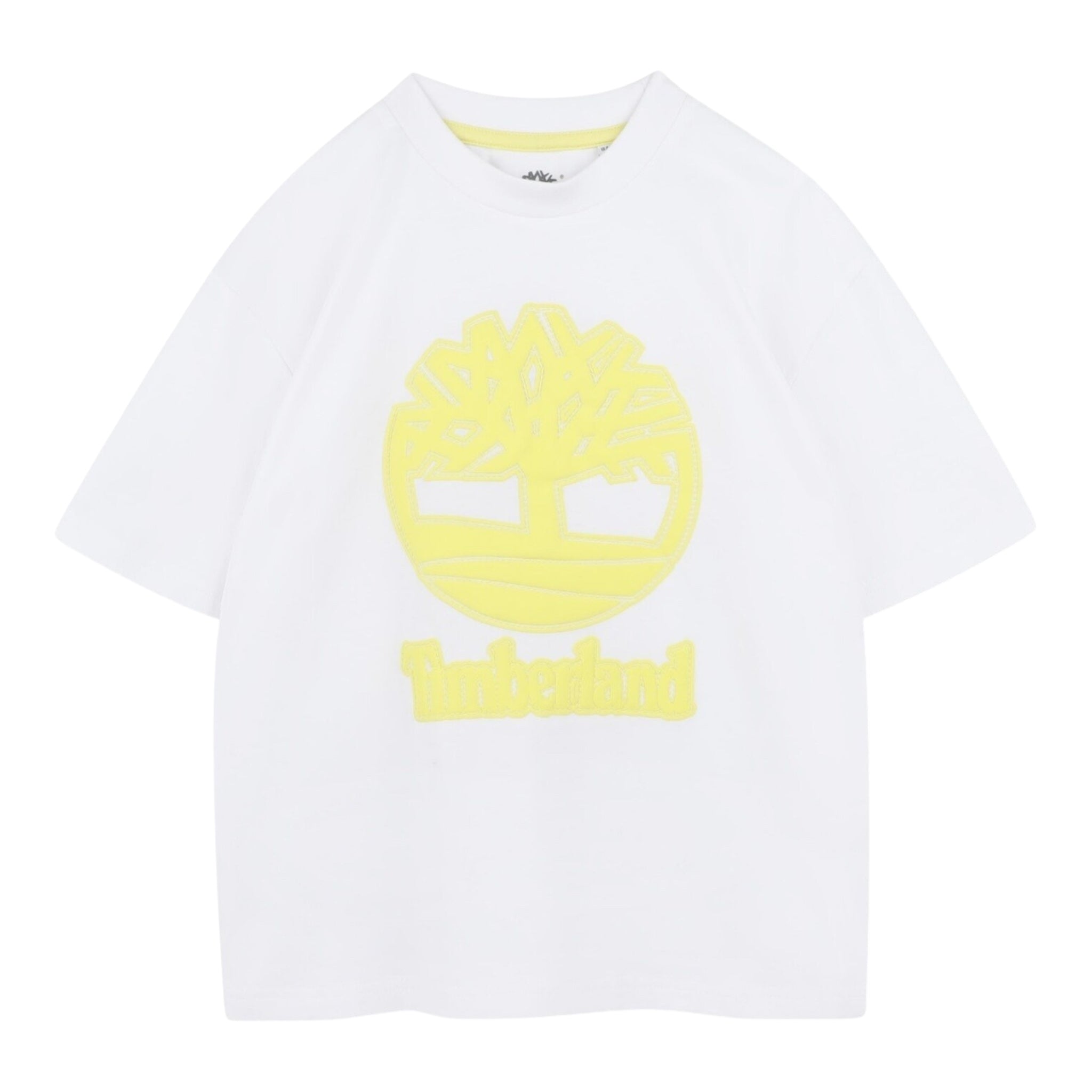Timberland T-Shirt Girocollo Tinta Unita con Stampa per Bambino T60482 BIANCO TIMBERLAND 