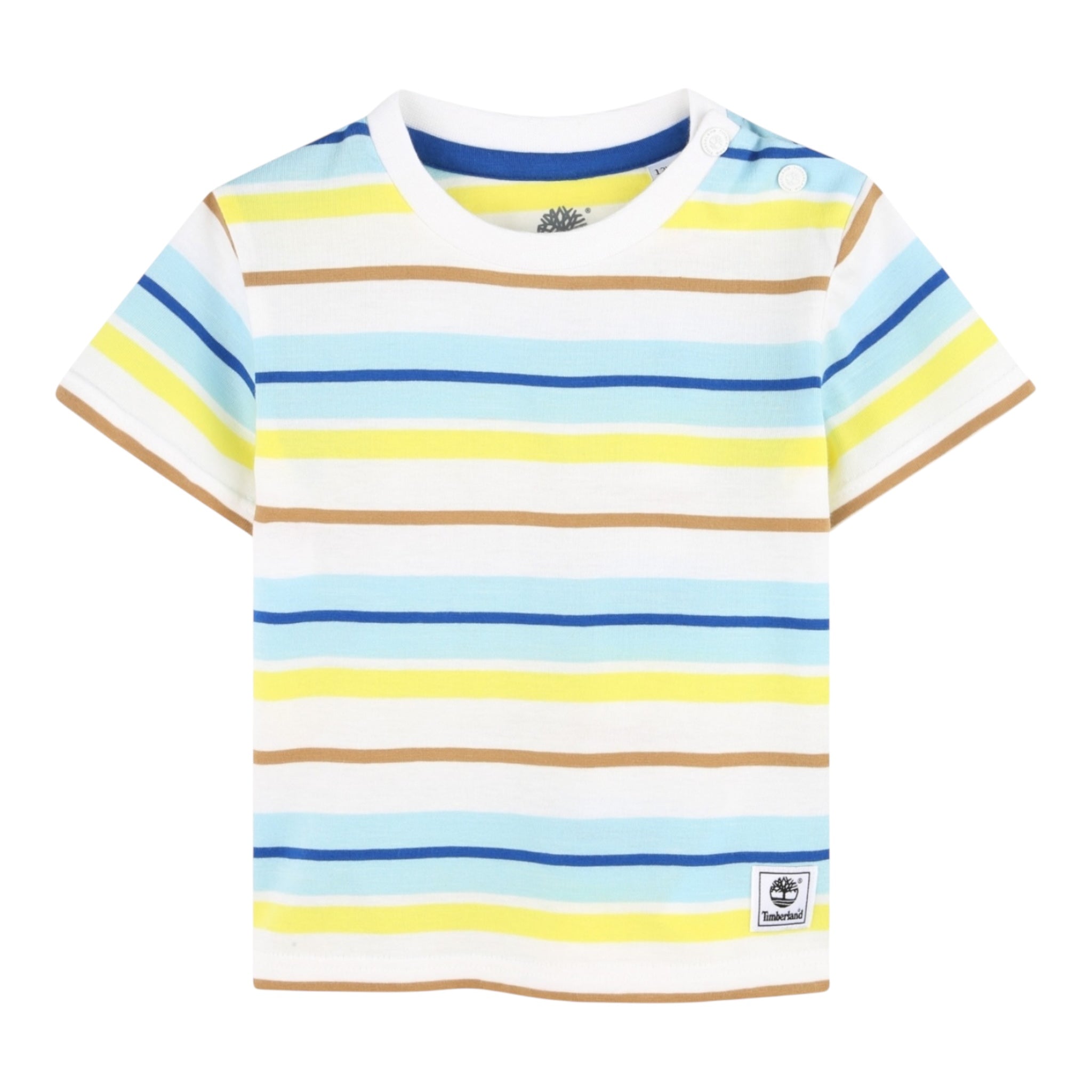 Timberland T-Shirt Tinta Unita con Fantasia A Righe per Neonato T60513N BIANCO TIMBERLAND 