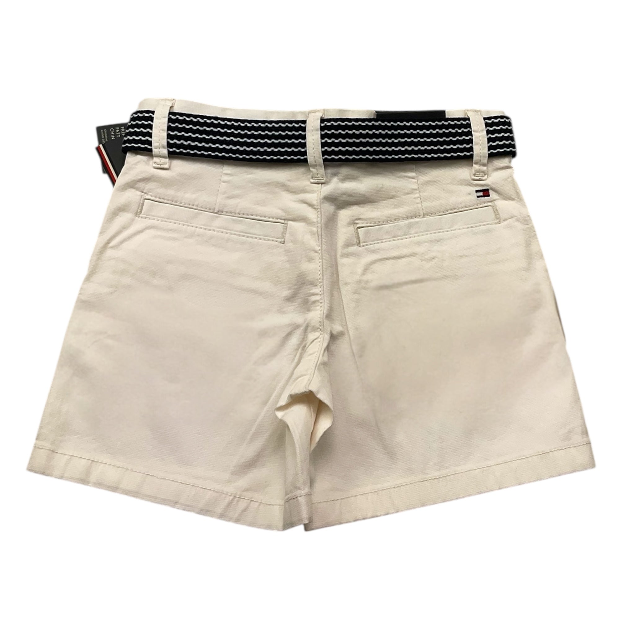 Tommy Hilfiger Bermuda Tinta Unita con Cinturino per Bambino KB0KB08127 PANNA TOMMY HILFIGER 