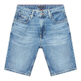 Tommy Hilfiger Bermuda Tinta Unita In Denim per Bambino KB0KB08132 BLU TOMMY HILFIGER 