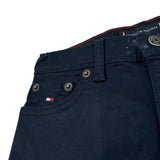 Tommy Hilfiger Pantalone tinta unita 5 Tasche Blu per Bambino KB0KB08470T BLU TOMMY HILFIGER 