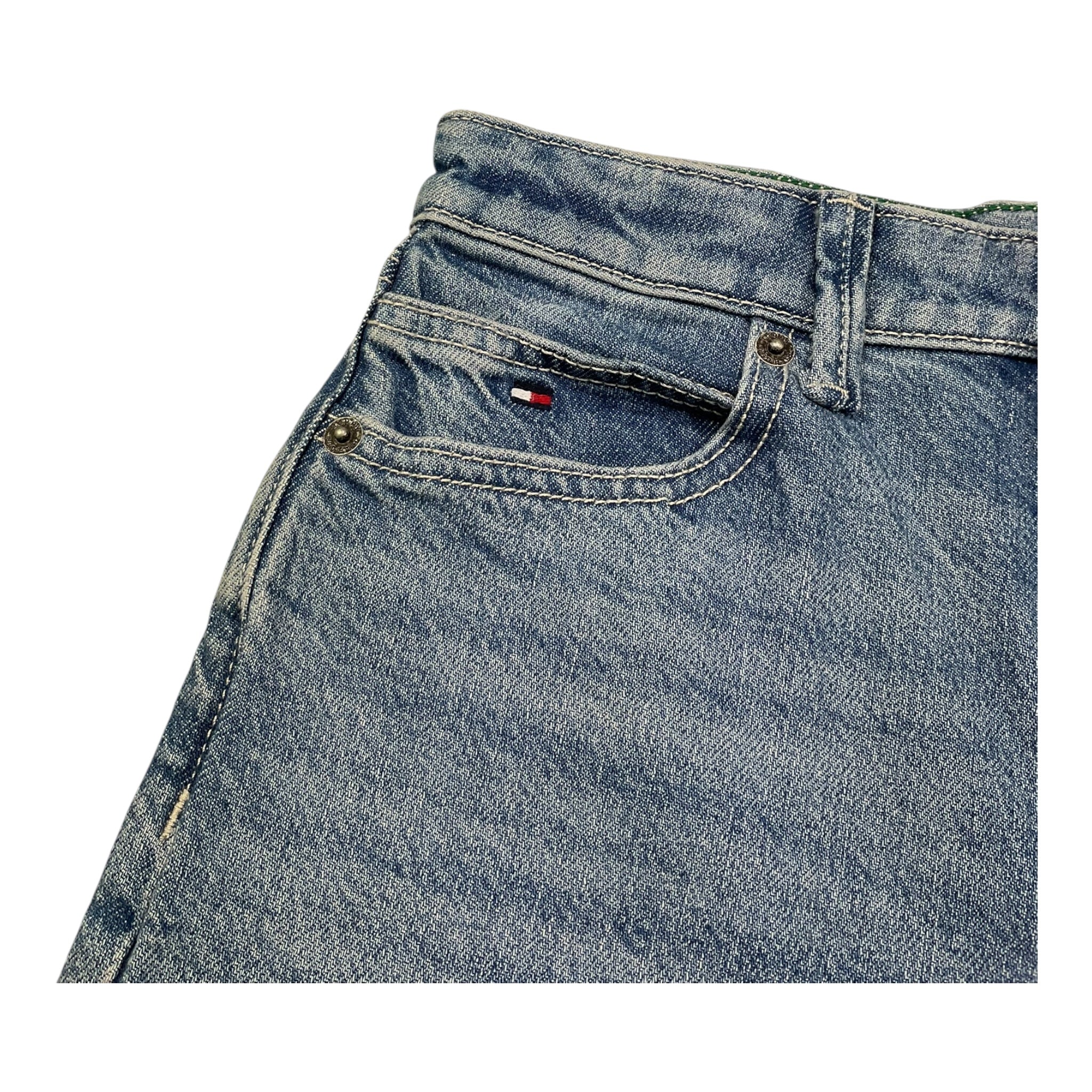 Tommy Hilfiger Bermuda In Denim Tinta Unita per Bambino KB0KB08848 AZZURRO TOMMY HILFIGER 